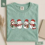 Christmas Nurse Shirt Shirt, Cute Holiday Nurse Tee, ICU RN Gift Shirt for Nurse, Snowman Nurse Shirt Winter Medical Crew Hospital Party Tee - Image 7