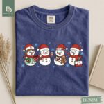 Christmas Nurse Shirt Shirt, Cute Holiday Nurse Tee, ICU RN Gift Shirt for Nurse, Snowman Nurse Shirt Winter Medical Crew Hospital Party Tee - Image 8