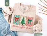 Coquette Merry Christmas Sweatshirt, Merry Christmas Family Shirt Winter Holiday Shirt Coquette Bow Xmas Tee Womens Xmas Gift Family Festive - Image 2