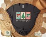 Coquette Merry Christmas Sweatshirt, Merry Christmas Family Shirt Winter Holiday Shirt Coquette Bow Xmas Tee Womens Xmas Gift Family Festive - Image 7