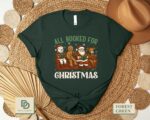 All Booked For Christmas Sweatshirt, Funny Bookish Christmas Santa Sweater, Book Lovers Christmas Shirt, Bookworm Gift, Christmas Book Shirt - Image 7