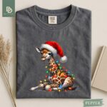Comfort Colors® Giraffe Christmas Shirt, Cute Giraffe Christmas Lights T-Shirt, Xmas Gift Shirt for Women Men Giraffe Holiday Festive Lights - Image 7