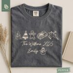 Comfort Colors® Family Christmas Shirt, Custom Christmas Family Name 2025 Shirt, Personalized Holiday Shirt Xmas Gift, Xmas Family Pajamas - Image 6