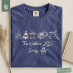 Comfort Colors® Family Christmas Shirt, Custom Christmas Family Name 2025 Shirt, Personalized Holiday Shirt Xmas Gift, Xmas Family Pajamas - Image 7