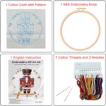 Santa Claus Embroidery Starter Kit, 8-inch Hoop, English Manual - Image 6