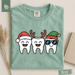 Comfort Colors® Christmas Dentist Shirt, Orthodontist Christmas Tee, Dental Assistant Xmas Gift Holiday Funny Xmas Dentist Dental Hygienist - Image 6