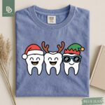 Comfort Colors® Christmas Dentist Shirt, Orthodontist Christmas Tee, Dental Assistant Xmas Gift Holiday Funny Xmas Dentist Dental Hygienist