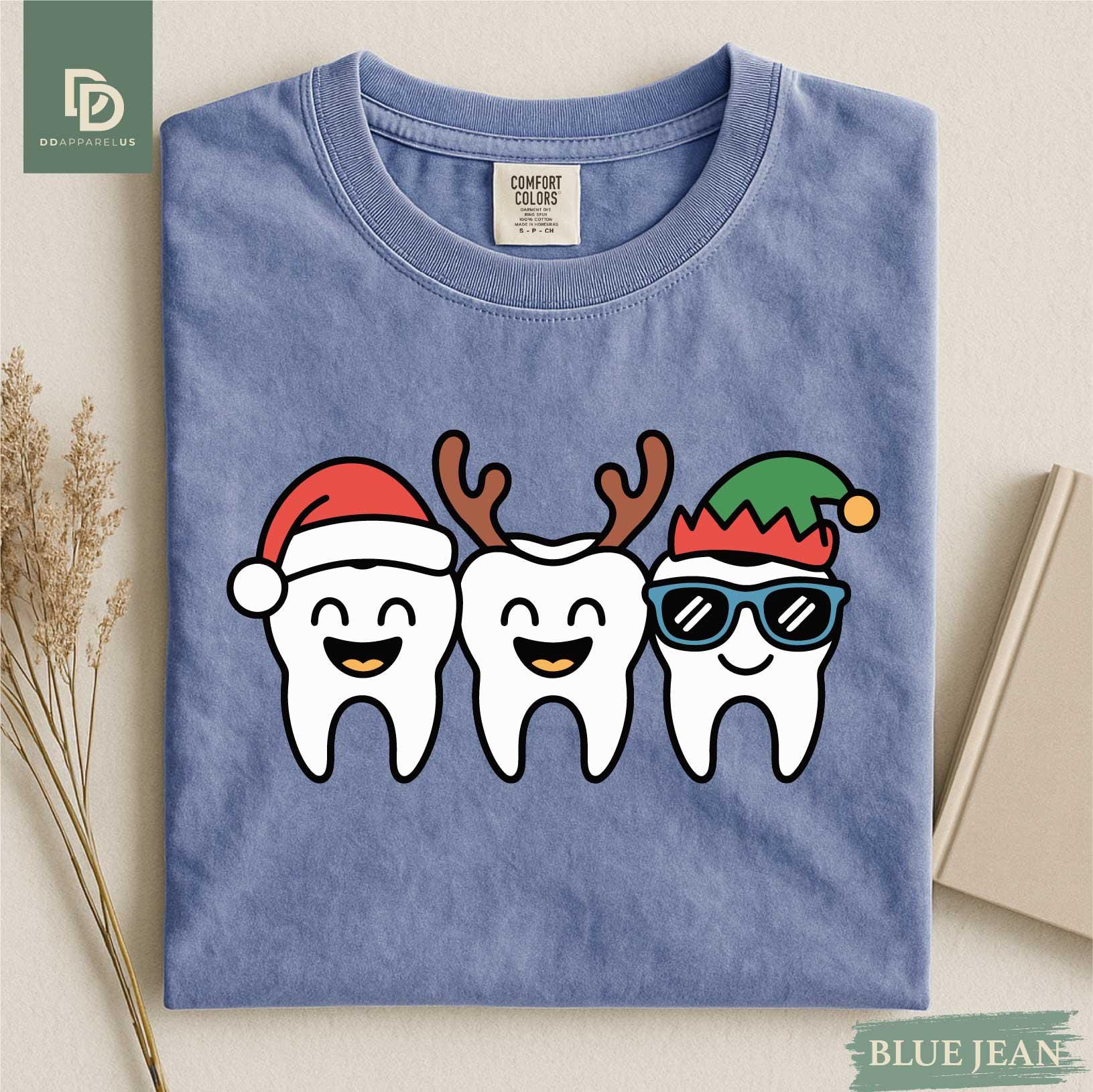 il_fullxfull.7418824055_bzri.jpg Comfort Colors® Christmas Dentist Shirt, Orthodontist Christmas Tee, Dental Assistant Xmas Gift Holiday Funny Xmas Dentist Dental Hygienist - Image 1