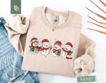 Christmas Nurse Shirt Sweatshirt, Cute Holiday Nurse Tee, ICU RN Gift for Nurse, Snowman Nurse Shirt, Winter Medical Crew Hospital Party Tee - Image 2