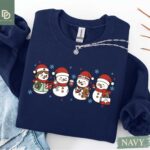 Christmas Nurse Shirt Sweatshirt, Cute Holiday Nurse Tee, ICU RN Gift for Nurse, Snowman Nurse Shirt, Winter Medical Crew Hospital Party Tee