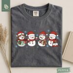 Christmas Nurse Shirt Shirt, Cute Holiday Nurse Tee, ICU RN Gift Shirt for Nurse, Snowman Nurse Shirt Winter Medical Crew Hospital Party Tee - Image 5