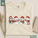 Christmas Nurse Shirt Shirt, Cute Holiday Nurse Tee, ICU RN Gift Shirt for Nurse, Snowman Nurse Shirt Winter Medical Crew Hospital Party Tee - Image 2