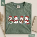 Christmas Nurse Shirt Shirt, Cute Holiday Nurse Tee, ICU RN Gift Shirt for Nurse, Snowman Nurse Shirt Winter Medical Crew Hospital Party Tee