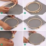 Easter Flora Embroidery Designs For Beginners Adults 8inch DIY Craft Kits Hanging Decorations - Image 10