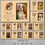 Dog Photo Frame SVG Bundle. Laser cut file for Glowforge. Dog memorial, pet frame, dog quote