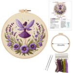 Fairy Embroidery Kit with Hoop, Color Threads and Needles, English Manual for Beginners - Image 4