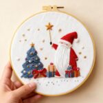 Santa Claus Embroidery Starter Kit, 8-inch Hoop, English Manual - Image 2