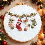 Christmas Stockings Embroidery Starter Kit with Hoop, English Manual - Image 2