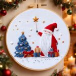 Christmas Stockings Embroidery Starter Kit with Hoop, English Manual - Image 4