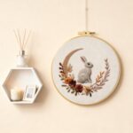 Easter Bunny Embroidery Kits For Beginners Adults 8inch DIY Craft Kits Hanging Decorations - Image 6