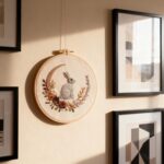 Easter Flora Embroidery Designs For Beginners Adults 8inch DIY Craft Kits Hanging Decorations - Image 6