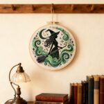 Witch Embroidery Kit For Beginners Adults 8inch DIY Craft Kits Hanging Decorations - Image 2