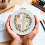 Nativity Christmas Embroidery Kits For Beginners Adults 6inch DIY Craft Kits Hanging Decorations