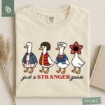Comfort Colors Just A Stranger Goose T-Shirt,F unny Goose Parody Shirt, Graphic Tee, Sci-Fi Fan Tee, Trendy TV Series Tee, Gift For Friends - Image 2