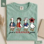 Comfort Colors Just A Stranger Goose T-Shirt,F unny Goose Parody Shirt, Graphic Tee, Sci-Fi Fan Tee, Trendy TV Series Tee, Gift For Friends - Image 5