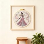 Little Wizard Embroidery Designs For Beginners Adults 8inch DIY Craft Kits Hanging Decorations - Image 2