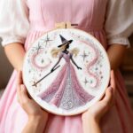Little Wizard Embroidery Designs For Beginners Adults 8inch DIY Craft Kits Hanging Decorations