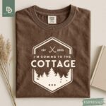 Comfort Colors Coming to the Cottage Shirt, Cozy Cabin, Cozy Cottage, Hockey Romance Inspired Shirt, Heated Rivalry Booktok Tee Outdoors Tee
