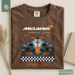 McLaren F1 Car Comfort Colors Shirt, Formula Racing Inspired Tee, McLaren Fans Shirt, Formula One Fan Gift, Motorsport Aesthetic T-Shirt - Image 4