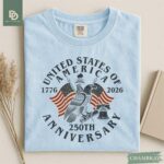 USA 250th Anniversary Comfort Colors Shirt, USA Flag Vintage T-Shirt, Usa 250th anniversary Independence Day Tee, 4th of July Patriotic Gift - Image 8