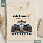 McLaren F1 Car Comfort Colors Shirt, Formula Racing Inspired Tee, McLaren Fans Shirt, Formula One Fan Gift, Motorsport Aesthetic T-Shirt - Image 2
