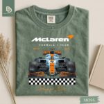 McLaren F1 Car Comfort Colors Shirt, Formula Racing Inspired Tee, McLaren Fans Shirt, Formula One Fan Gift, Motorsport Aesthetic T-Shirt - Image 3