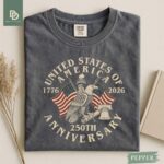 USA 250th Anniversary Comfort Colors Shirt, USA Flag Vintage T-Shirt, Usa 250th anniversary Independence Day Tee, 4th of July Patriotic Gift - Image 2