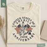 USA 250th Anniversary Comfort Colors Shirt, USA Flag Vintage T-Shirt, Usa 250th anniversary Independence Day Tee, 4th of July Patriotic Gift - Image 3