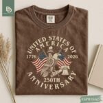 USA 250th Anniversary Comfort Colors Shirt, USA Flag Vintage T-Shirt, Usa 250th anniversary Independence Day Tee, 4th of July Patriotic Gift - Image 4