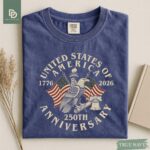 USA 250th Anniversary Comfort Colors Shirt, USA Flag Vintage T-Shirt, Usa 250th anniversary Independence Day Tee, 4th of July Patriotic Gift - Image 9