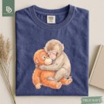 Monkey Punch Comfort Colors® Shirt, Monkey Punch Graphic Tee, Baby Monkey Plush Top, Mothers Day Tee, Animal Lover Mother Gift Cute Cozy Mom - Image 7