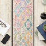 Spring Egg and Bunny Quilted Table Runner, Pastel Floral Diamond Decor, Easter Holiday Table Centerpiece, Quilted Patchwork Home Decoration - LC057 - Image 2