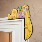 Customized Princess Rapunzel And Pascal Door Corner Sign, Tangled Floating Lanterns Wood Door Topper, DN Princess Door Sign Style M9R6D0 - Image 2