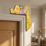 Customized Princess Rapunzel And Pascal Door Corner Sign, Tangled Floating Lanterns Wood Door Topper, DN Princess Door Sign Specia 2TLR21 - Image 3