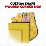 Customized Princess Rapunzel And Pascal Door Corner Sign, Tangled Floating Lanterns Wood Door Topper, DN Princess Door Sign Design T3AMMQ - Image 5