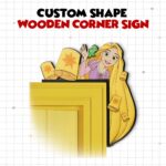 Customized Princess Rapunzel And Pascal Door Corner Sign, Tangled Floating Lanterns Wood Door Topper, DN Princess Door Sign Design GC5R0E - Image 5