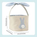 Custom Design Custom Easter Bunny Embroidered Basket, Custom Name Kids Easter Basket Gift, Monogram Gift for Boys Girls, Easter Eg FYR1B4 - Image 3