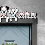 Custom Design DN 101 All Dalmatians Dog Door Corner Sign, Funny Dog Movie Characters Door Decor, Dog Birthday Party Gift For Kid C JX8LEI