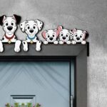 Custom Design DN 101 All Dalmatians Dog Door Corner Sign, Funny Dog Movie Characters Door Decor, Dog Birthday Party Gift For Kid G Y2YGD4