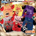 Personalized Style Custom DN The Incredibles Baseball Jersey, Mr Incredible Elastigirl Dash Violet Jack Jack Shirt, Pixar Superher 7C8T3J